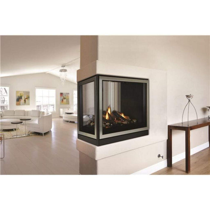 Empire Tahoe Clean Face 36" Intermittent Pilot With On/Off Switch, Propane Gas Direct Vent Premium Peninsula Fireplace