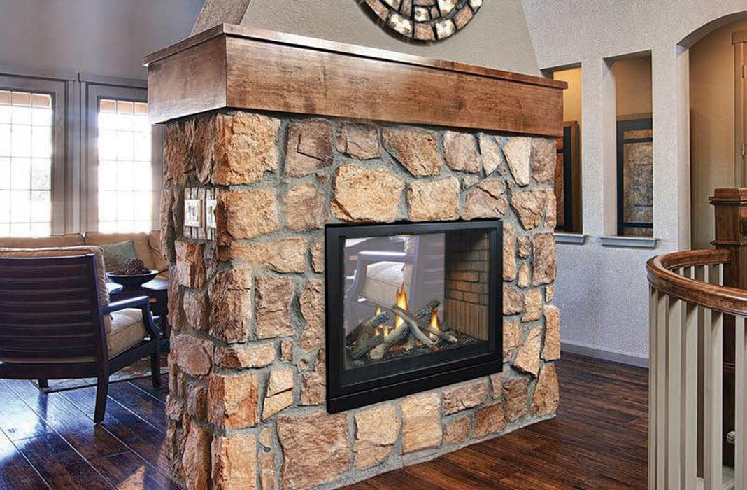 Empire Tahoe Clean Face 36" Millivolt Control With On/Off Switch, Propane Gas Direct Vent Premium See Through Fireplace