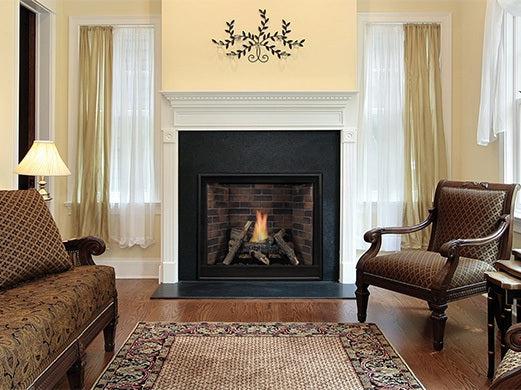 Empire Tahoe Clean Face 36" Millivolt Control With On/Off Switch, Propane Gas Direct Vent Traditional Premium Fireplace