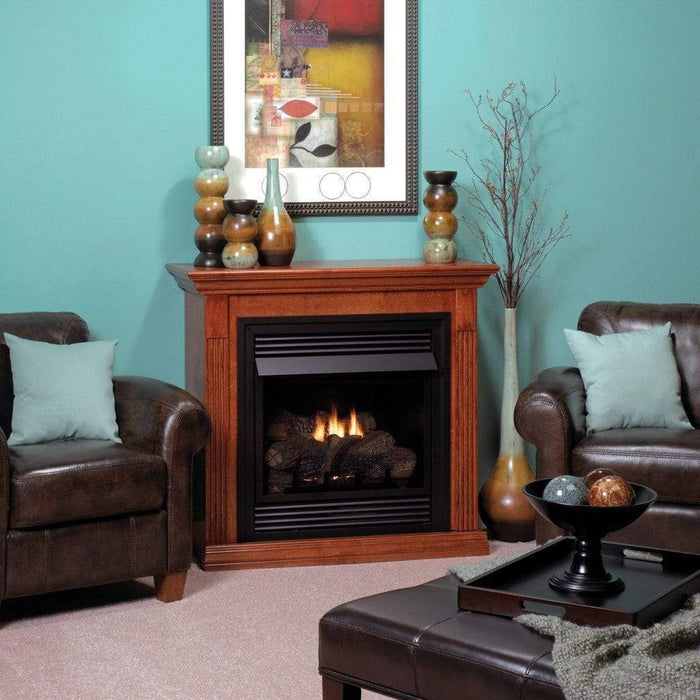 Empire Vail 26" Intermittent Pilot With On/Off Switch and Contour Burner, Propane Gas Vent Free Deluxe Fireplace