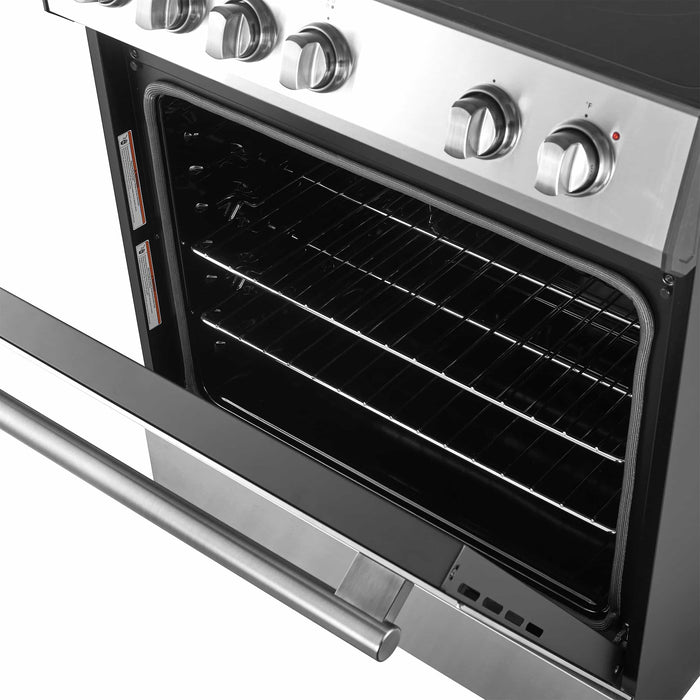 Forno Leonardo Espresso 30-Inch Electric Range with 5.0 cu. Ft. Electric Oven in Stainless Steel (FFSEL6012-30)