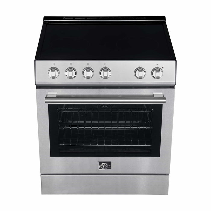 Forno Leonardo Espresso 30-Inch Electric Range with 5.0 cu. Ft. Electric Oven in Stainless Steel (FFSEL6012-30)