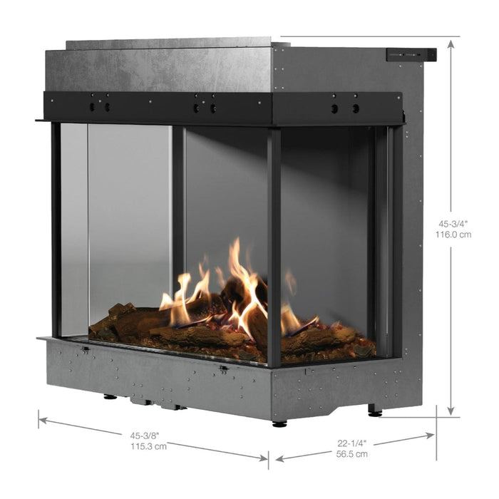 Faber MatriX 3326 Series Three-sided Bay Built-in Gas Fireplace