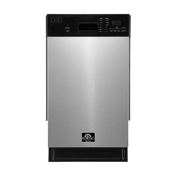 Forno 18 inch Built-In Polo Dishwasher in Stainless Steel (FDWBI8041-18S)