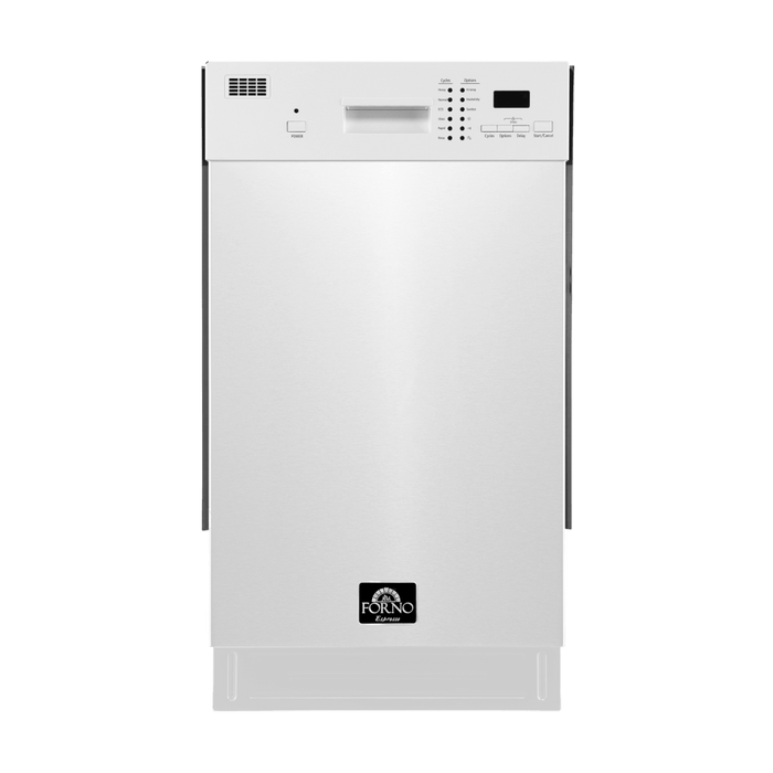 Forno 18 inch Built-In Polo White Dishwasher FDWBI8041-18WHT