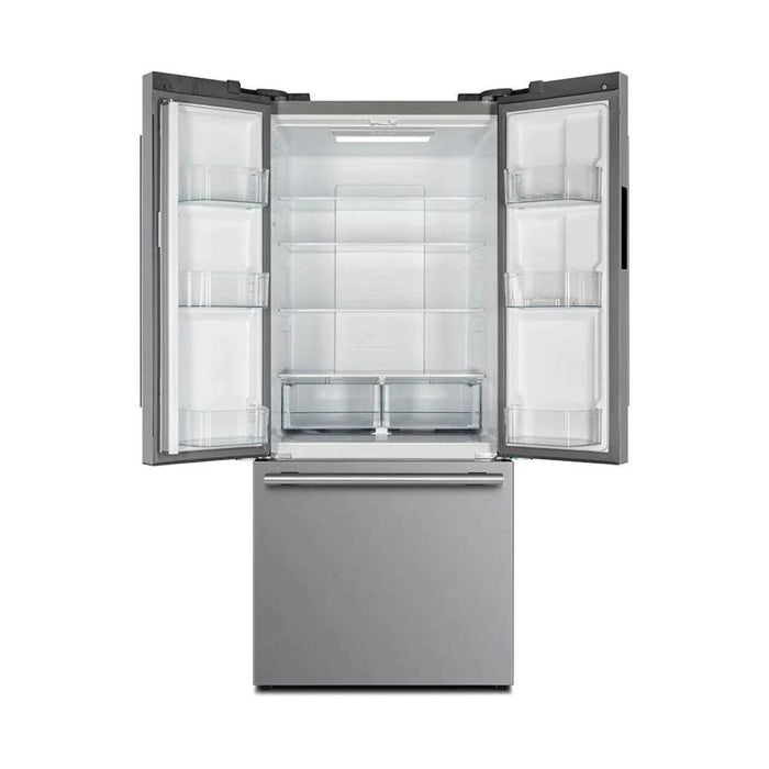 FORNO 30" Gallipoli 17.5 Cu Ft French Door Refrigerator with Ice Maker in Stainless Steel - FFFFD1974-31SB