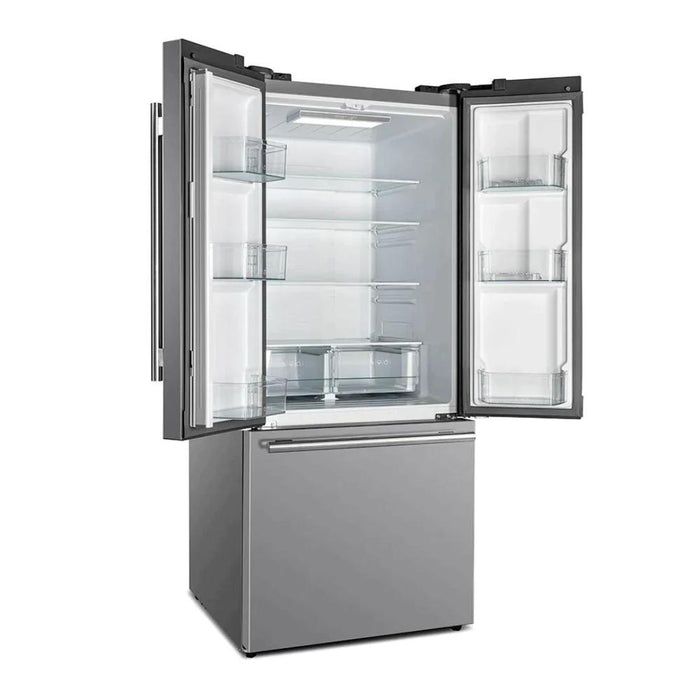 FORNO 30" Gallipoli 17.5 Cu Ft French Door Refrigerator with Ice Maker in Stainless Steel - FFFFD1974-31SB