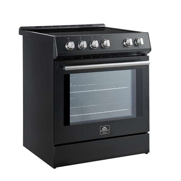 Forno Leonardo Espresso 30 Inch Slide-In Black Induction Range FFSIN0982-30BLK