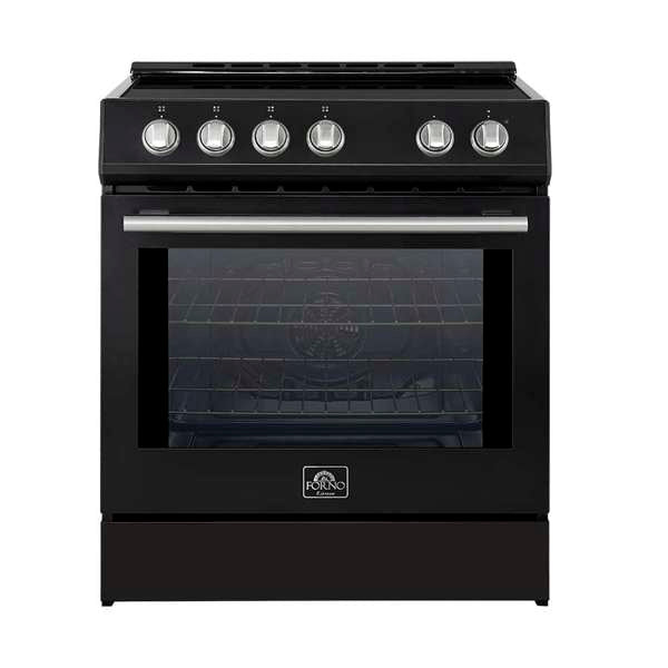 Forno Leonardo Espresso 30 Inch Slide-In Black Induction Range FFSIN0982-30BLK