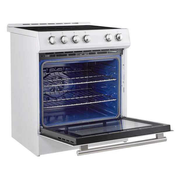 Forno Leonardo Espresso 30 Inch Slide-In White Induction Range FFSIN0982-30WHT