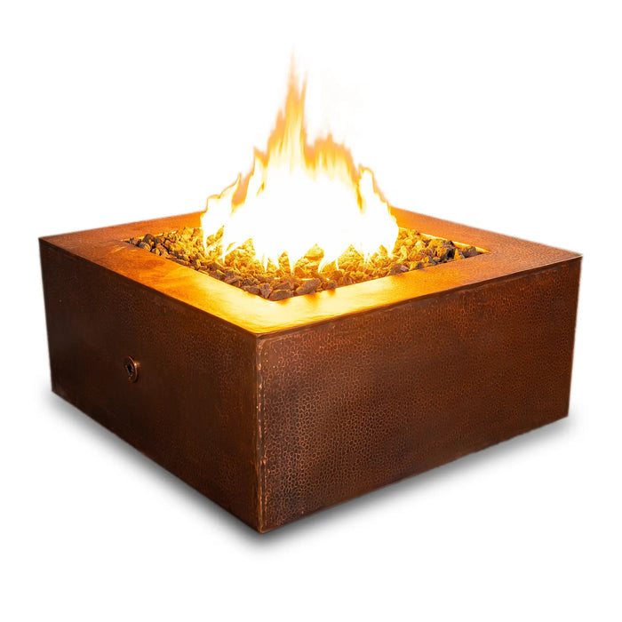 Gravity Moreno 36" W Square Copper Fire Pit - MORGRV363616 by Starfire Designs