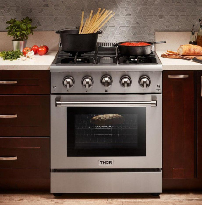 Thor Kitchen 30 in. 4.2 cu. ft. Professional Propane Gas Range in Stainless Steel, HRG3080ULP