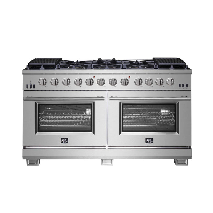 FORNO Capriasca  60" Titanium Gas Range Double fire furnace head 10burner with professional oven (FFSGS6260-60)