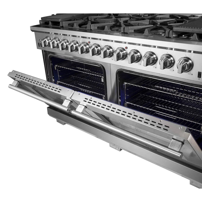 FORNO Capriasca  60" Titanium Gas Range Double fire furnace head 10burner with professional oven (FFSGS6260-60)