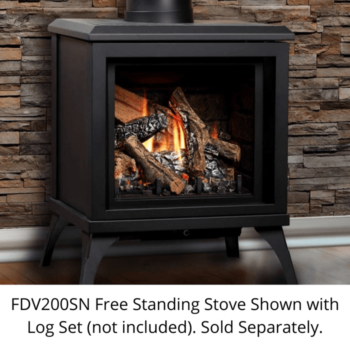 Kingsman FDV200S 23" Freestanding Millivolt Control, Natural Gas Direct Vent Stove (FDV200SN)