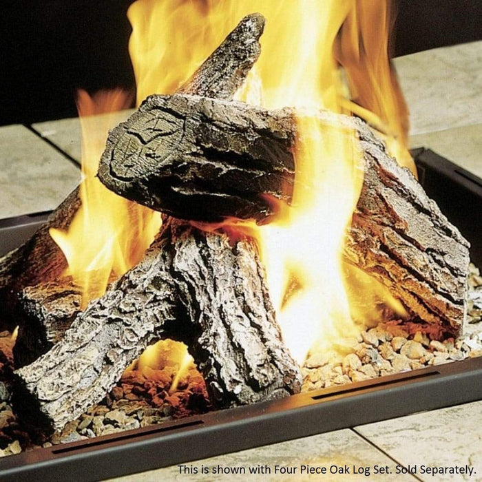 Kingsman 27" FP2785LP-FL Outdoor Rectangular Fire Pit