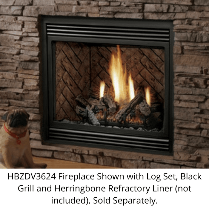 Kingsman 36" HBZDV3624 Zero Clearance Direct Vent Gas Fireplace