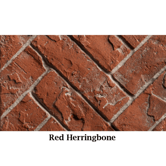 Kingsman Red Herringbone Refractory Fiber Brick Liner for HBZDV4736 Direct Vent Gas Fireplace