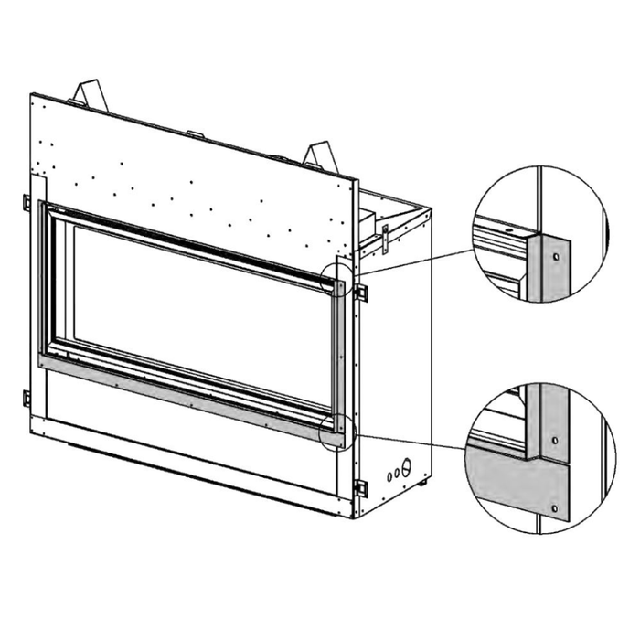 Kingsman Tile Lip Kit for ZCVRB60 Fireplace