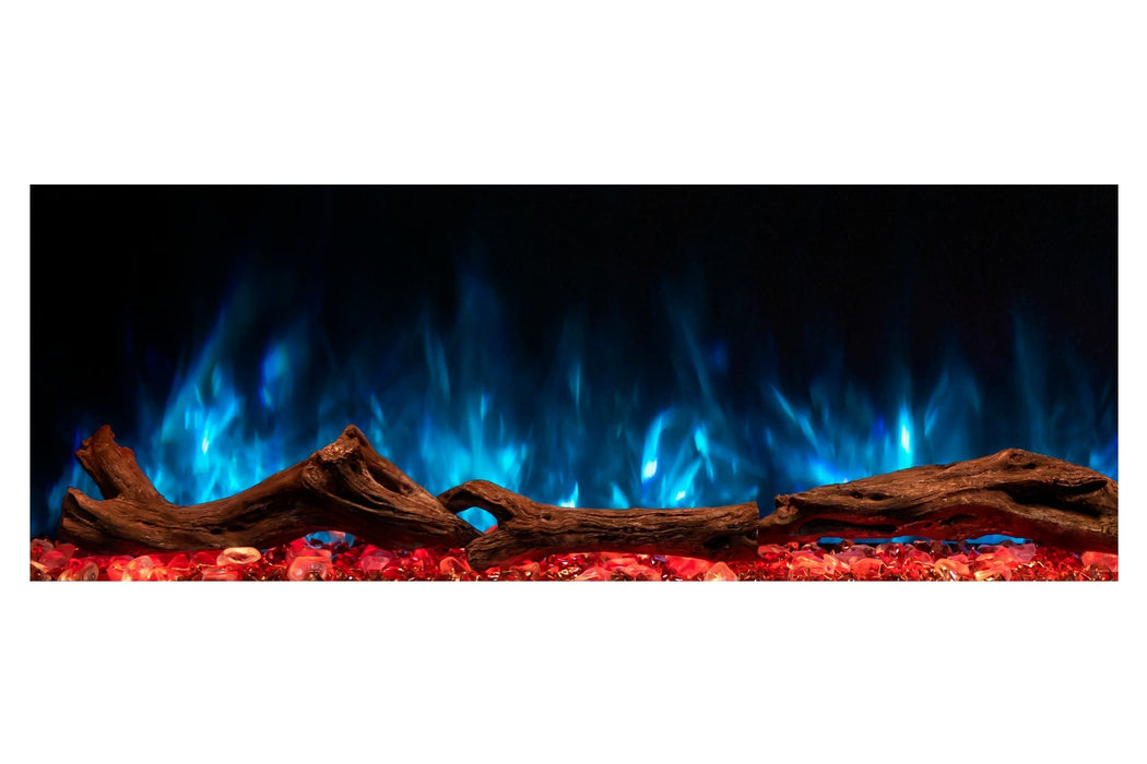 Modern Flames Landscape Pro 70'' Studio Suite Wall Mount Mantel Package | Driftwood Grey