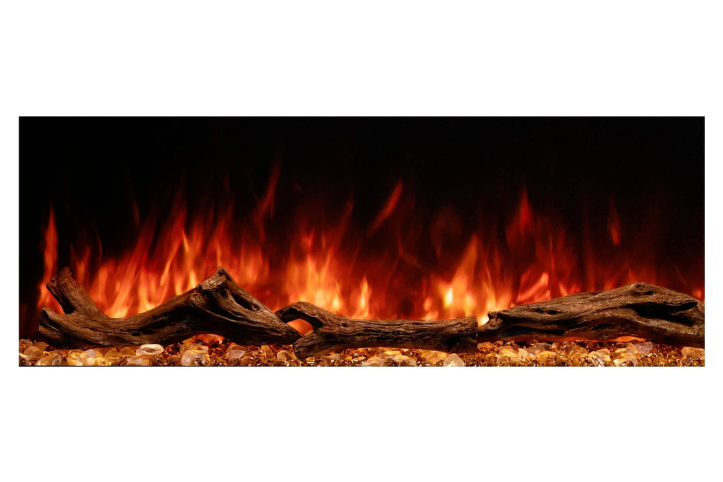 Modern Flames Landscape Pro 70'' Studio Suite Wall Mount Mantel Package | Driftwood Grey