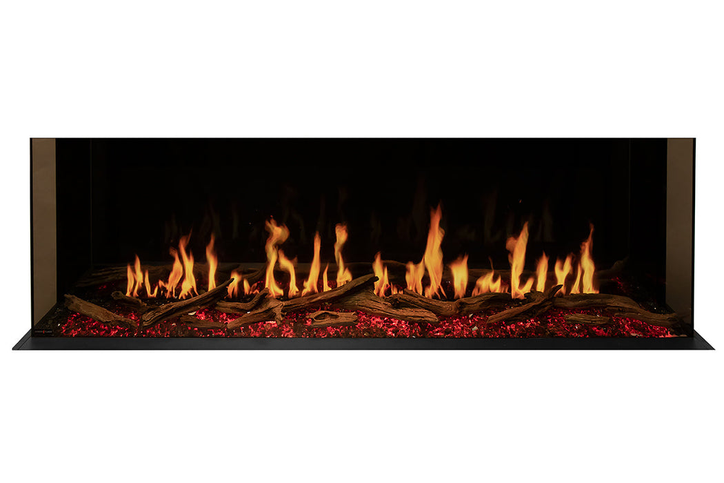 Modern Flames Orion Multi 88'' Heliovision Electric Fireplace Wall Mount Studio Suite | Driftwood Gray