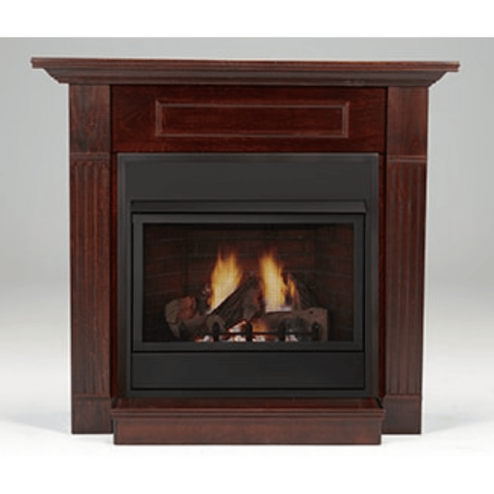 Monessen 32" Oak/Birch Surround Wall Mantel Cabinet with Hearth for Fireplaces