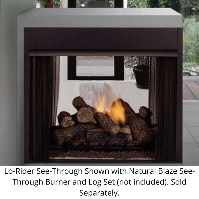 Monessen 36" Lo-Rider See Through Clean Face Vent Free Firebox with Traditional Refractory Firebrick