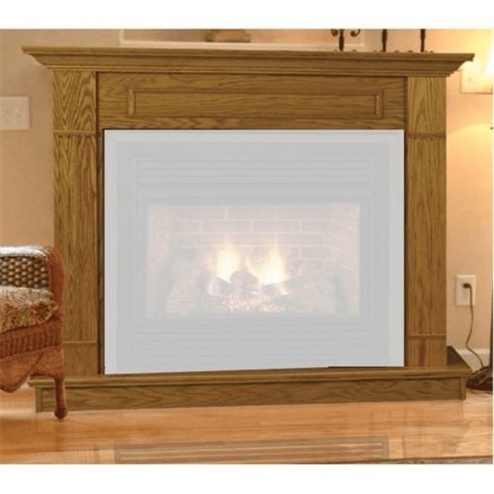 Monessen 36" Oak/Birch Surround Wall Mantel Cabinet with Hearth for Fireplaces