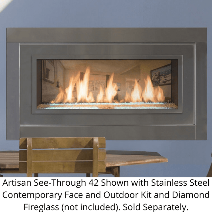 Monessen 42" Artisan Vent Free See-Through Linear Fireplace with IntelliFire Plus IPI Control