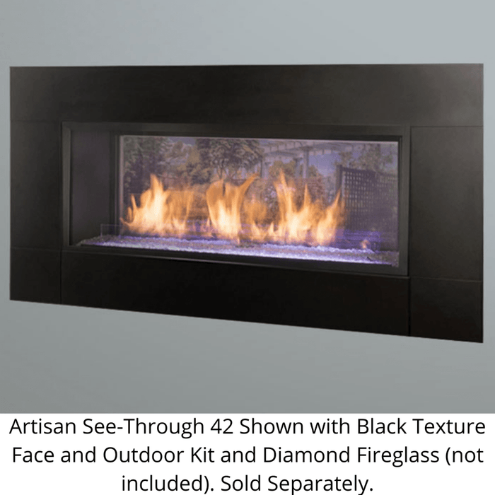 Monessen 42" Artisan Vent Free See-Through Linear Fireplace with IntelliFire Plus IPI Control