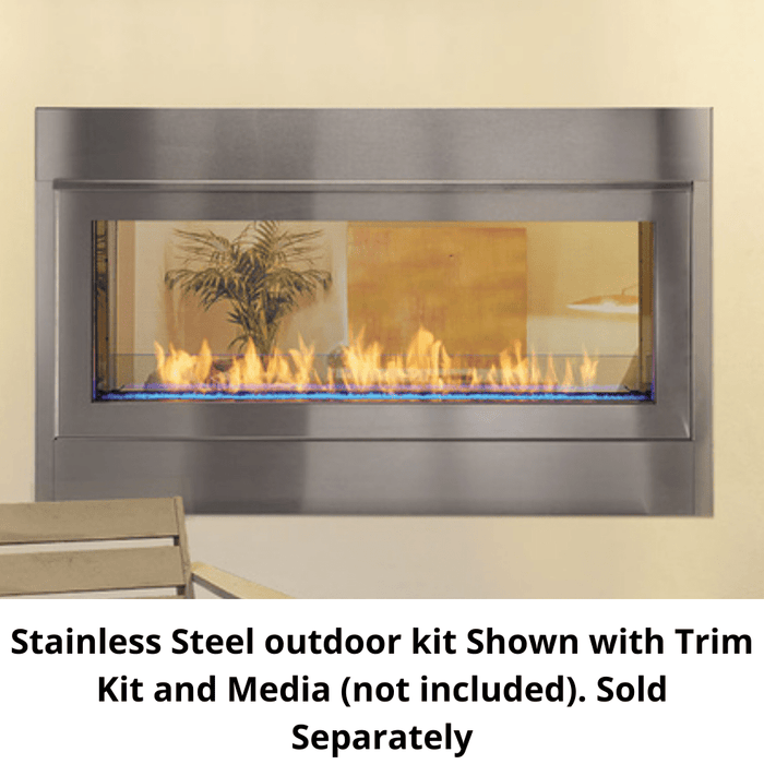 Monessen See-Through Stainless Steel Outdoor Kit for AVFLST48 Series Fireplaces