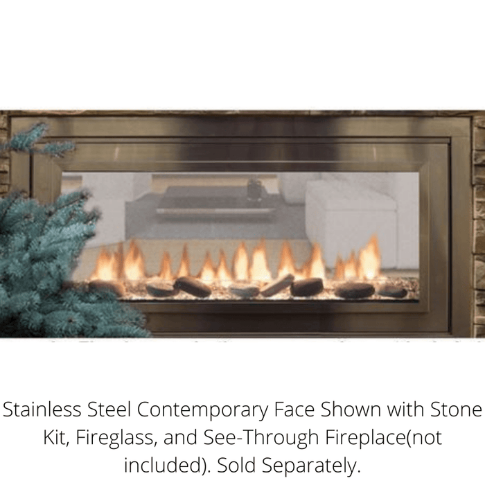 Monessen Stainless Steel Contemporary Face for 42" Artisan See-Through Fireplace