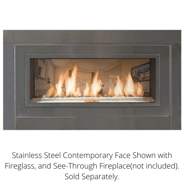 Monessen Stainless Steel Contemporary Face for 42" Artisan See-Through Fireplace