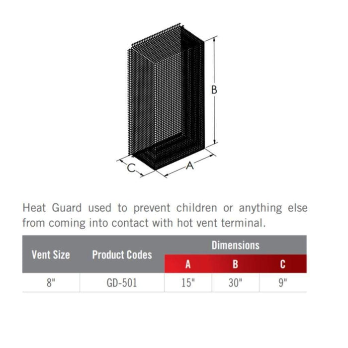 Napoleon Heat Guard (5"/8" Venting)