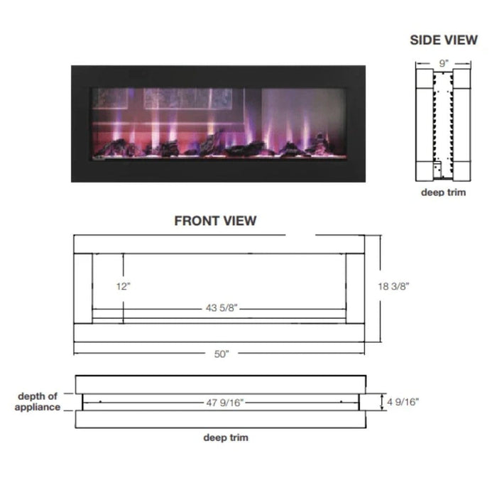 Napoleon Surround Accessory for 50" CLEARion Elite See-Through Electric Fireplace