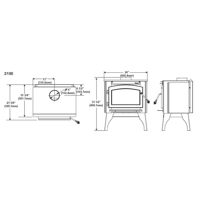 Napoleon Timberwolf Economizer 2100 Small Wood Burning Stove