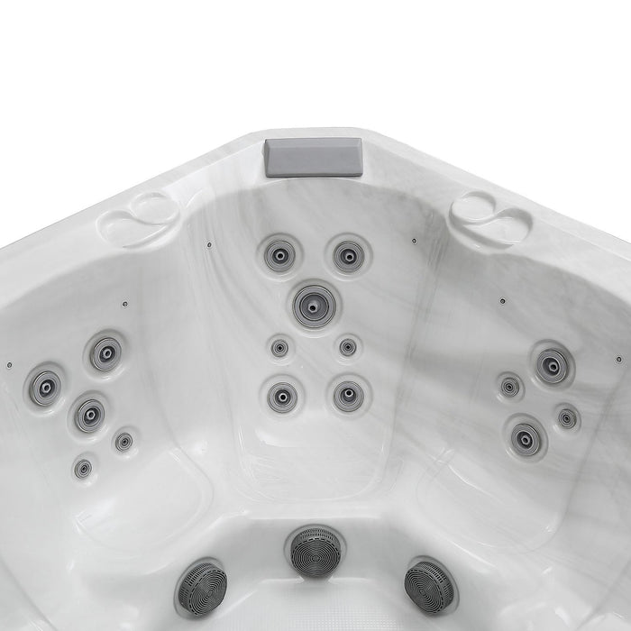 Freestanding Luxury 5-Person Square Outdoor Hot Tub EMPV-SPA3528