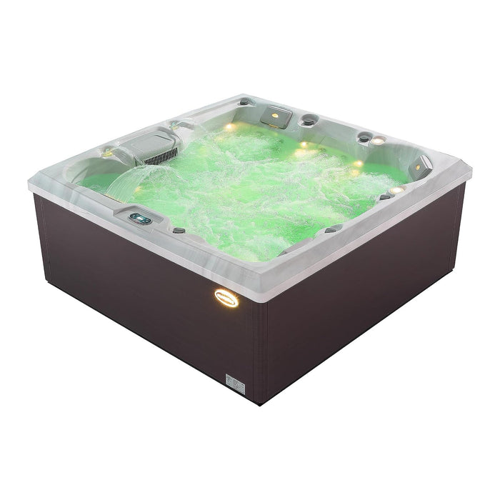 Freestanding Luxury 6-Person Square Outdoor Hot Tub EMPV-SPA3550