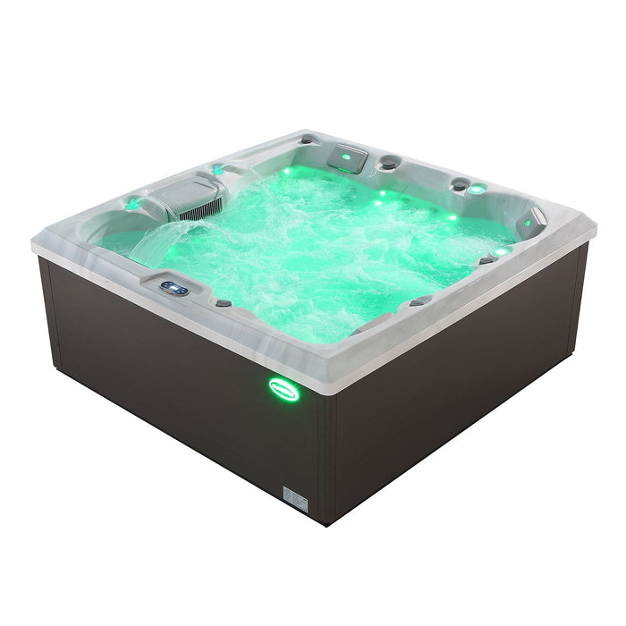 Freestanding Luxury 6-Person Square Outdoor Hot Tub EMPV-SPA3550