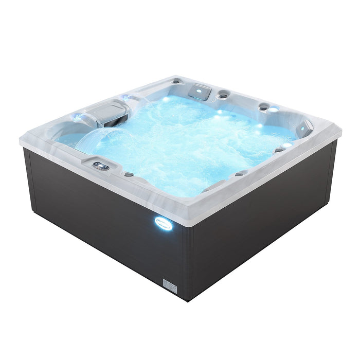 Freestanding Luxury 6-Person Square Outdoor Hot Tub EMPV-SPA3550