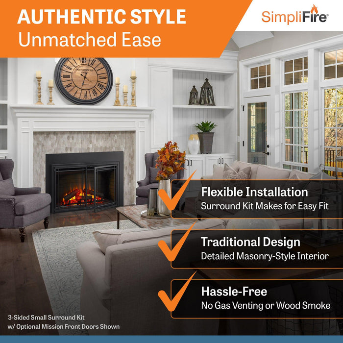 SimpliFire 25" Traditional Electric Built-In Fireplace Insert