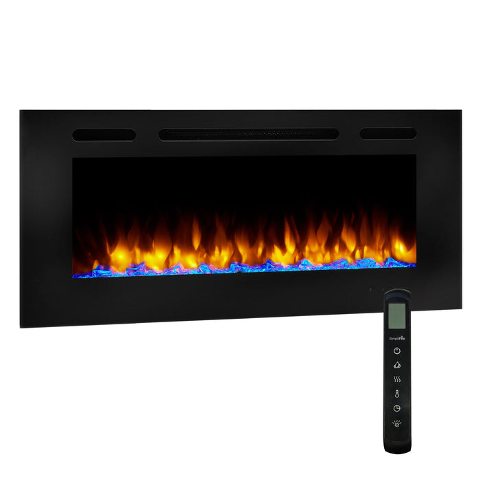 SimpliFire Allusion 40" Linear Electric Recessed Fireplace