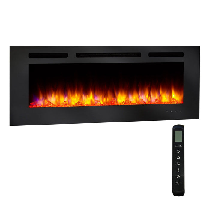 SimpliFire Allusion 48" Linear Electric Recessed Fireplace