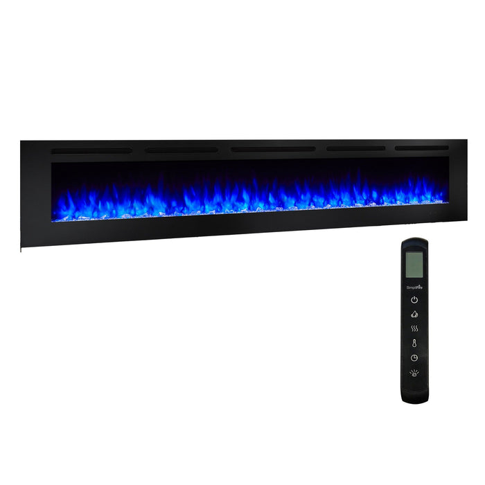 SimpliFire Allusion 84" Linear Electric Recessed Fireplace