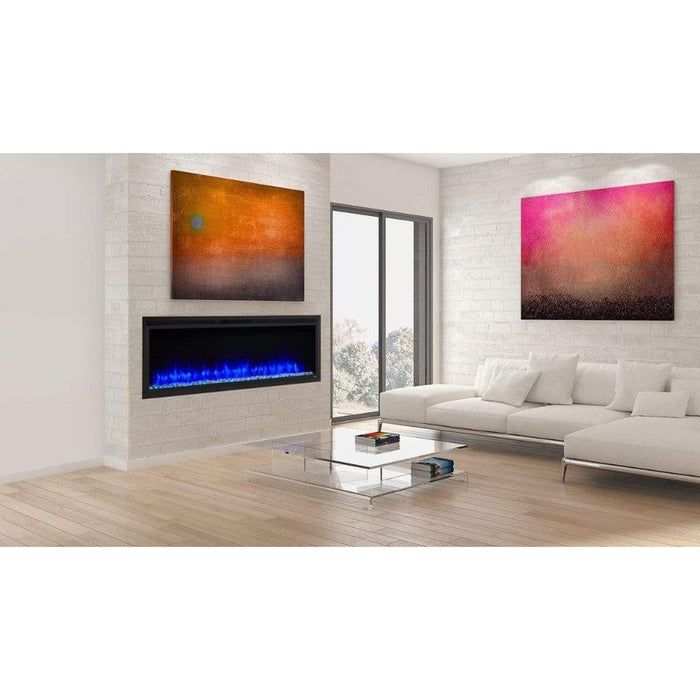 SimpliFire Allusion Platinum 60" Linear Electric Recessed Fireplace