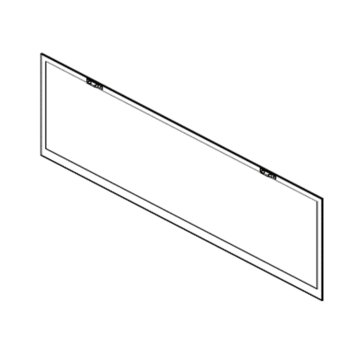 SimpliFire Front Glass for 50" Allusion Platinum Fireplace