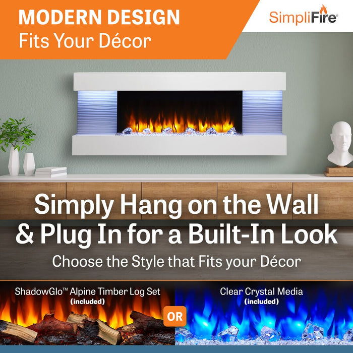 SimpliFire Format 36" Linear Electric Wall Mount Fireplace