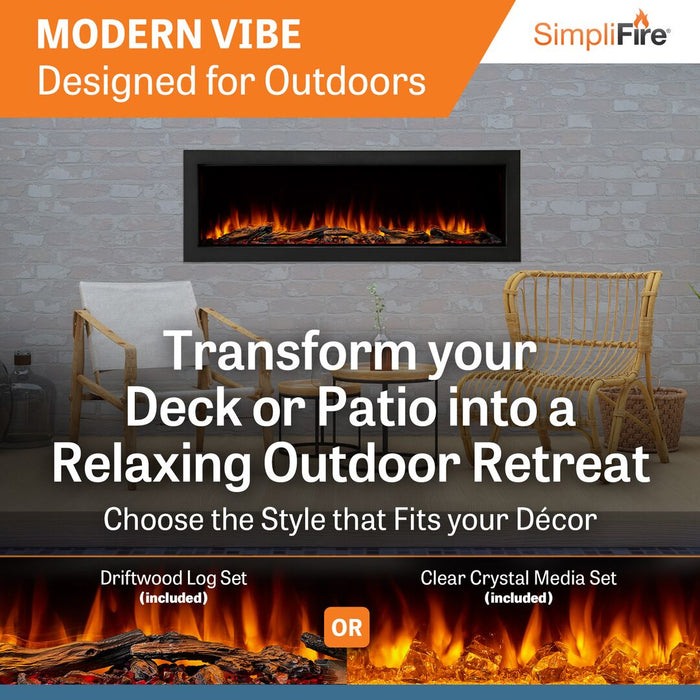 SimpliFire Forum 55" Outdoor Electric Fireplace