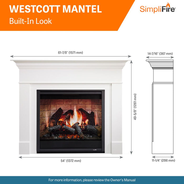 SimpliFire Inception 36" Built-In Electric Fireplace